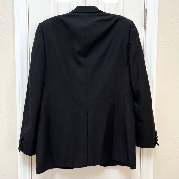Dior Tuxedo Jacket Satin Lapels Made in USA Prom Wedding Party Formal Gala - Picture 10 of 14